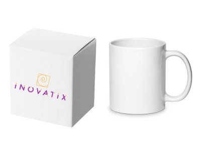 Cana alba personalizata cu Inima colorata, INOVATIX&amp;reg;. 330ml foto