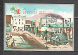 Cambodgea.1985 Expozitia filarelica ITALIA:Locomotive-Bl. MC.660, Nestampilat