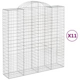 Cumpara ieftin Cosuri gabion arcuite, 11 buc 200x50x200/220cm, fier galvanizat