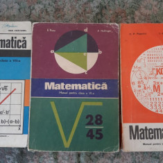 MATEMATICA CLASA A VII A - A VI A - A V A , 3 BUCATI .