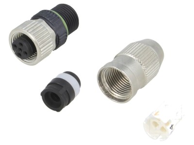 Conector M12 mamă pe cablu IDC, 4 pini foto