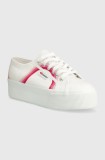 Superga tenisi 2790 ROUND STRIPES femei, culoarea alb, S4128TW