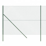 Gard de plasa de sarma, verde, 1,6x10 m GartenMobel Dekor, vidaXL