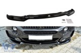 Spoiler Maxton Design potrivit pentru bara de protectie frontala M Technik pentru BMW X6 F16 dupa 2014, lac negru Performance AutoTuning