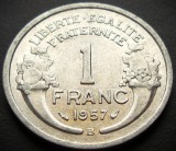 Cumpara ieftin Moneda istorica 1 FRANC - FRANTA, anul 1957 * cod 475 Litera B = excelenta, Europa