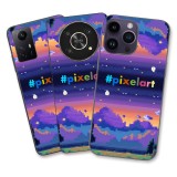 Husa Apple iPhone X Silicon Gel Tpu Model Pixel Art Peisaj