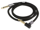 Cablu Jack 6,35mm unghiular, 1m, negru