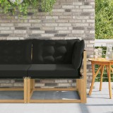 vidaXL Sofa Colțar pentru Exterior Lemn solid de Acacia și Textilene 901643