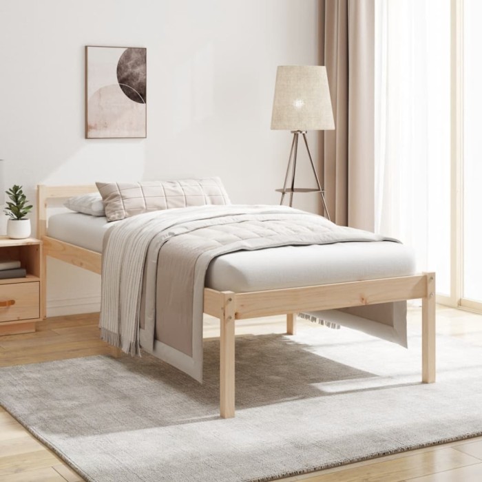 vidaXL Cadru de pat, 100x200 cm, lemn masiv de pin