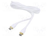 Cablu USB-C GEMBIRD 2.0, 1.5m, alb, 480Mbps, Power Delivery, 60W