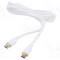 Cablu USB-C GEMBIRD 2.0, 1.5m, alb, 480Mbps, Power Delivery, 60W