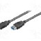 Cablu USB A mufa, USB A soclu, USB 3.0, lungime 1.8m, negru, Goobay - 93998