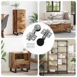 vidaXL Hinge 2 pcs Argintiu 0 Fier 864677