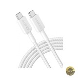 Cablu Date si Incarcare USB-C - USB-C Anker 322 60W 1.8m Alb A81F6G21