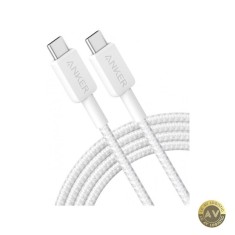 Cablu Date si Incarcare USB-C - USB-C Anker 322 60W 1.8m Alb A81F6G21