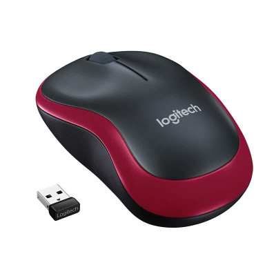 Mouse Logitech M185 WS 1000 DPI, rosu foto
