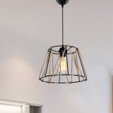 H&auml;ngeleuchte Halifax E27 Schwarz / Jutefarben [lux.pro] HausGarden Leisure