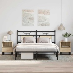 vidaXL Noptiere, 2 buc., stejar sonoma, 40x35x50 cm, lemn compozit 830643