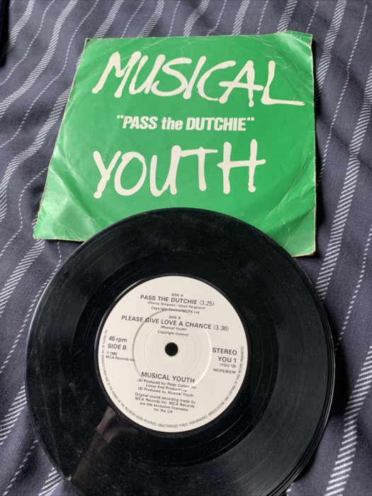 Musical Youth - Pass the Dutchie (1982, MCA) disc vinil 7&quot; Comanda min. 100 lei