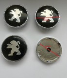 Capace Janta Peugeot Negre 60/55mm - Set 4 Bucati - Accesorii Auto Roti