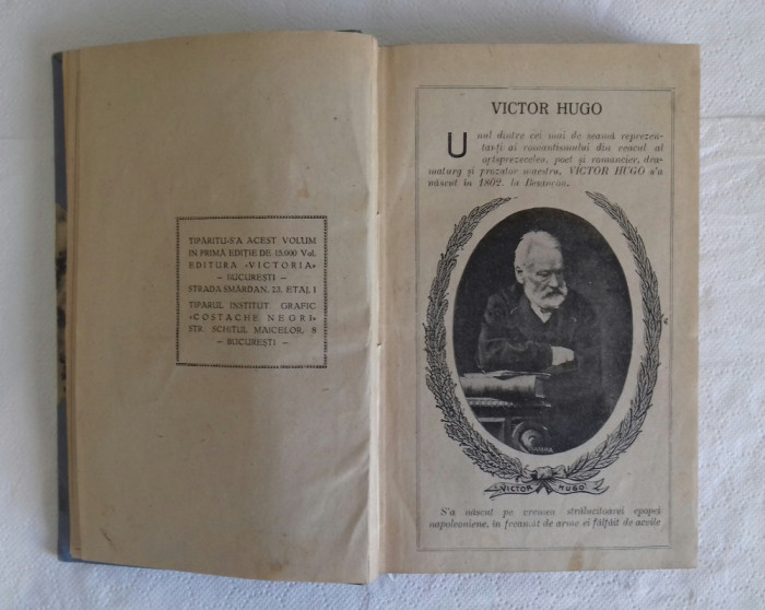 MIZERABILII DE VICTOR HUGO - VOL. I EDITURA VICTORIA