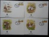 Ungaria-WWF Dropii-set complet FDC