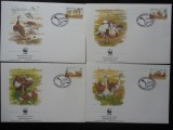Ungaria-WWF Dropii-set complet FDC