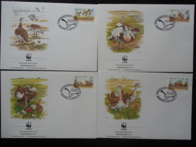 Ungaria-WWF Dropii-set complet FDC foto