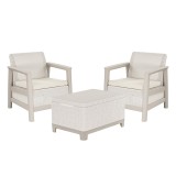 Scandi Balcony linea set mobilier de grădină set pietriș gri-bej
