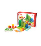 Set de 56 blocuri de constructie educative cu cartonase pentru invatarea numerelor