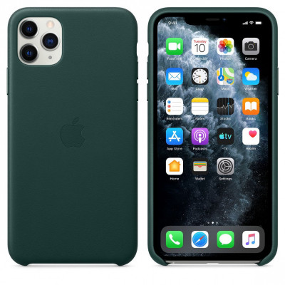 Husa Piele Apple iPhone 11 Pro Max, Verde MX0C2ZM/A foto