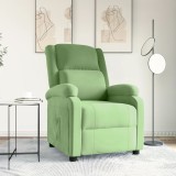 vidaXL Fotoliu rabatabil, verde deschis, catifea