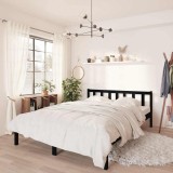 Cumpara ieftin Cadru de pat, negru, 160x200 cm, lemn masiv de pin