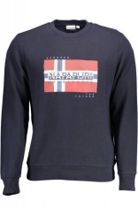 Napapijri Bluza BILO C barbati, cu imprimeu, Regular fit, Bleumarin, 2XL