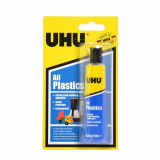 Adeziv Universal Transparent Uhu, 33 ml, Materiale Plastice, Adeziv pentru Lipit, Adeziv pentru Plastic, Adeziv pentru Materiale de Sticla, Adezive Tr