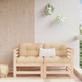 Canapea de colt de gradina, 2 buc., lemn masiv de pin GartenMobel Dekor, vidaXL