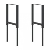 VidaXL Cadre banc lucru reglabile 2 buc. negru 55x(69-95,5) cm metal