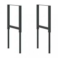 vidaXL Cadre banc lucru reglabile 2 buc. negru 55x(69-95,5) cm metal