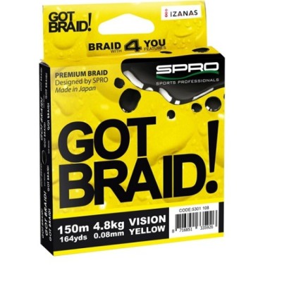 Fir Textil Spro Got Braid Yellow 0.16mm 150M foto