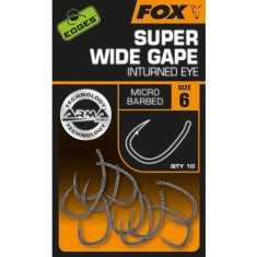 Carlige FOX Edges Armapoint Super Wide Gape In Turned Eye Nr.4 10buc/plic