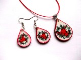 Set bijuterii lemn de craciun 47439