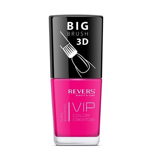 Lac de unghii Vip, 3D, Revers, nuante neon, roz, 12 ml, Nr 068 - mat