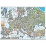 Harta de perete. Harta Europei fizica si politica (carte cu defect minor)/***