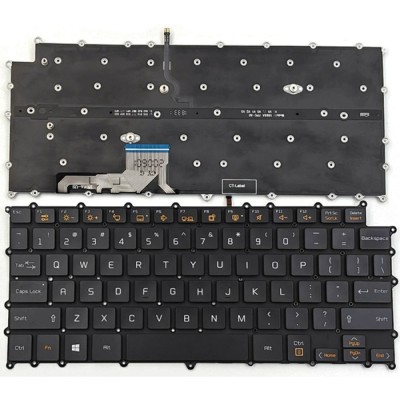 Tastatura Laptop, LG, Gram 13 13Z980, 13Z990, iluminata, neagra, layout US foto