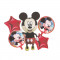 Buchet 5 baloane folie Mickey Mouse Party, 75 x 45 cm