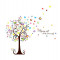 Sticker decorativ, Copacul cu fluturi, 130 cm, 1316ST