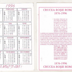 bnk cld Calendar de buzunar 1996 - Crucea Rosie