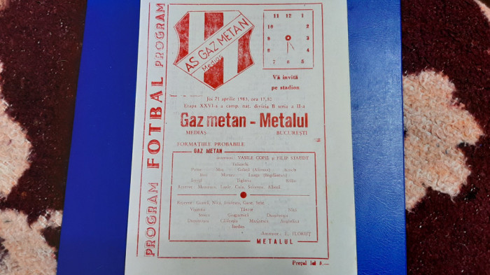program Gaz M. Medias - Metalul Buc.