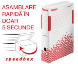 Cutie Depozitare Si Arhivare Esselte Speedbox, Carton, 80 Mm, Alb