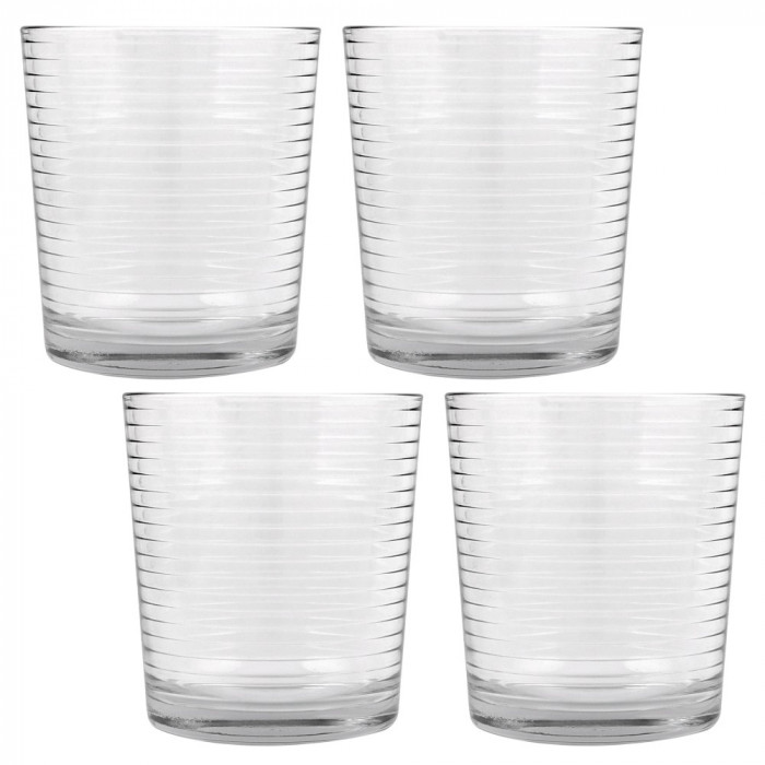 Set 4 pahare pentru whisky Circleware, 384 ml, Transparente